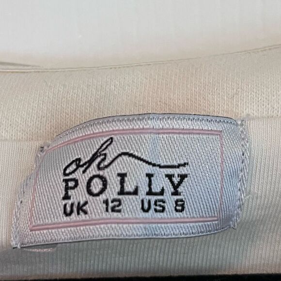 Oh Polly Cropped Ruffle Bubble Puff Sleeved Sweatshirt Size 8 - Picture 5 of 6